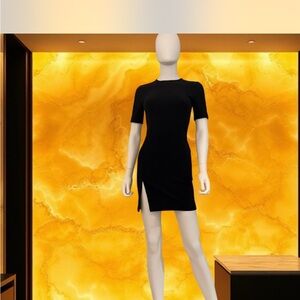 T by Alexander Wang black body con mini dress. THE little black dress.